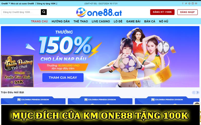 Mục đích của khuyến mãi One88 tặng 100K