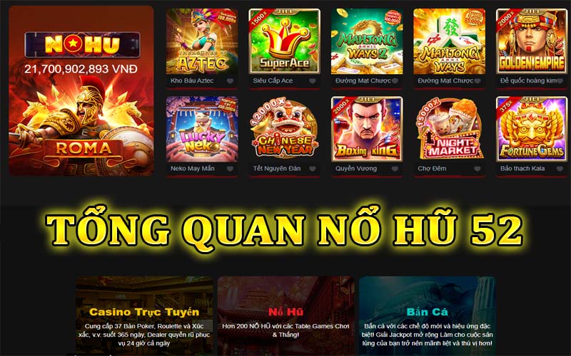 Tổng quan giới thiệu về nổ hũ 52